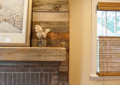 Reclaimed Barnwood Fireplace Surround and Mantel in Elmhurst, Illinois