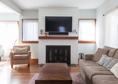 Shiplap Fireplace Surround in Elmhurst, Illinois