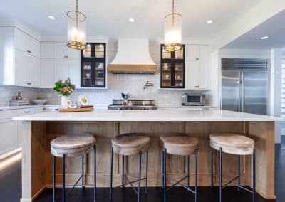 Black and White Kitchen Cabinets in Elmhurst, Illinois wheatland cabinets oak island black doors with white face frame cabinets