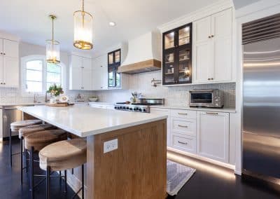 Black and White Kitchen Cabinets in Elmhurst, Illinois wheatland cabinets oak island black doors with white face frame cabinets