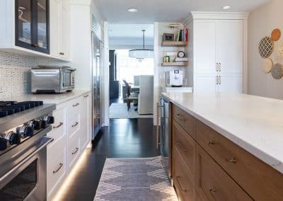 Black and White Kitchen Cabinets in Elmhurst, Illinois wheatland cabinets oak island black doors with white face frame cabinets