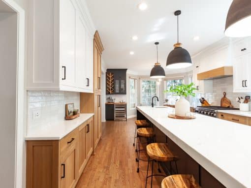 Black and White Kitchen in Wheaton, Illinois